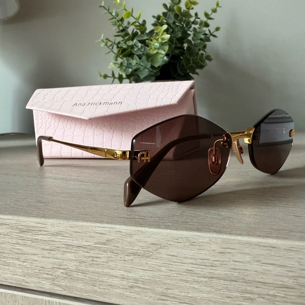 Gold and Brown Sunglasses - Picture 2 of 5
